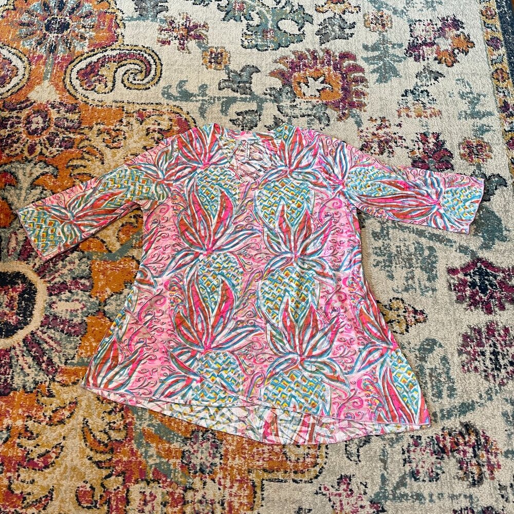LuLu-B Tunic-Lulu-B Tropical Tunic Top-Lilly P Style Tunic-L